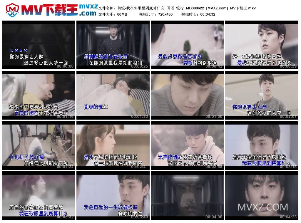 何流-我在你眼里到底算什么_国语_流行_MB300622